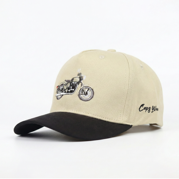 CAPS WEAR Royal Enfield Light Beige Edition High Crown Cap
