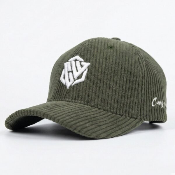 CAPS WEAR Olive green Cord Edition baseball cap